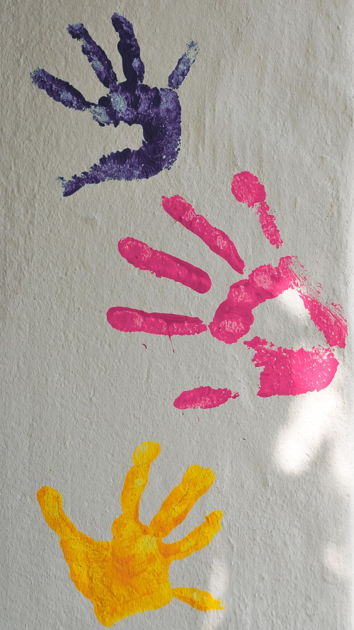 handprints Children's handprints - Little learners North East
